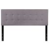 Queen size Modern Light Grey Fabric Upholstered Panel Headboard