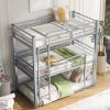 Metal Twin Size Triple Bunk Bed